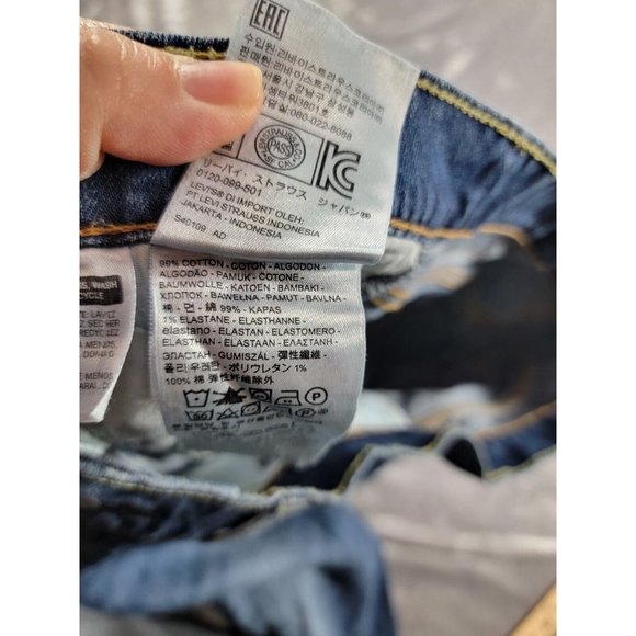 Men's Levi's 511 Size 36x29 Stretch Straight Leg Blue‎ Denim Jeans - Picture 6 of 8